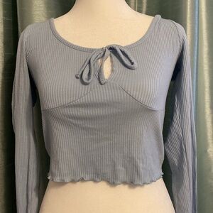 Blue Cardigan shaped Top